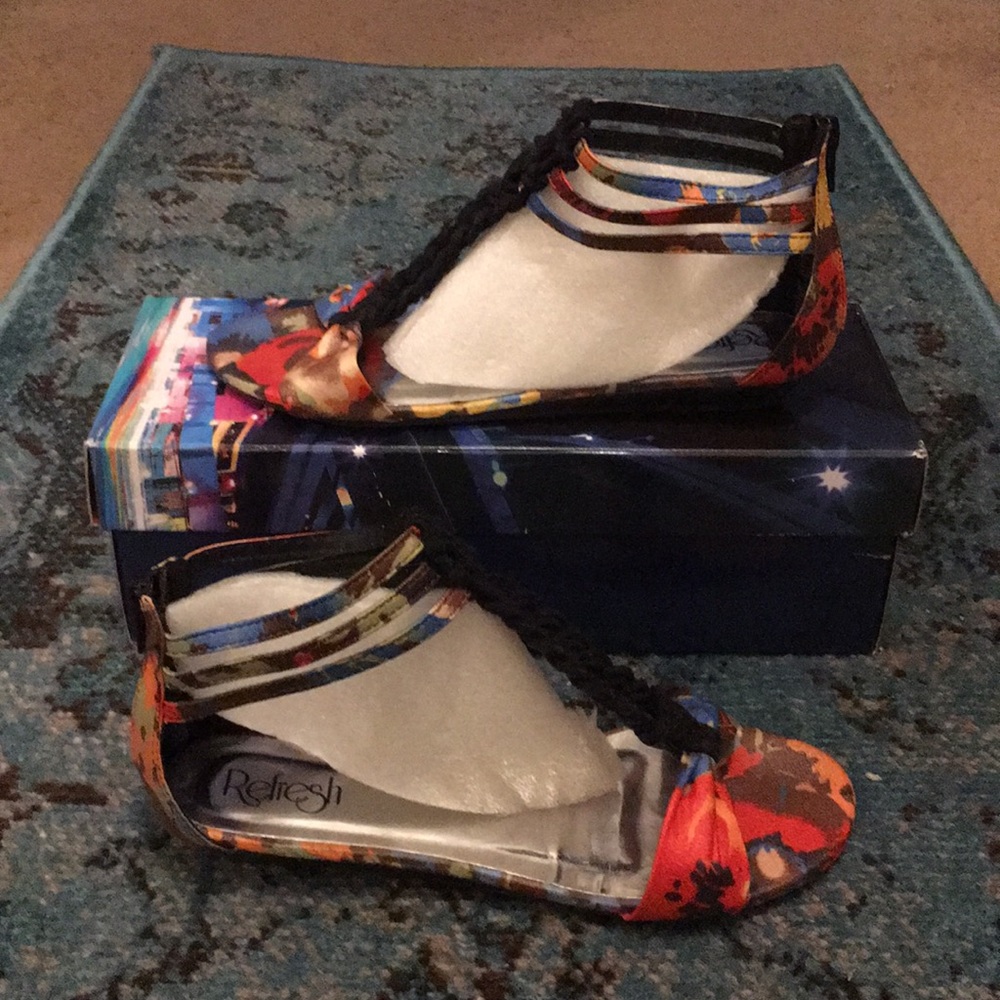 Floral Print Sandals